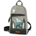 Backpack with Sasquatch design on Taupe Canvas Chala Brand