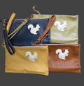 Purse - Bag - White Squirrel Italian Leather Small Clutch Purse