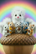 Puzzle - For Children - White Squirrel Cotton Candy Squirrel Sweethearts - 12"x 18" - 35 Pieces