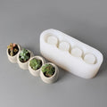 Quadro flowerpot silicone mold - madmolds -