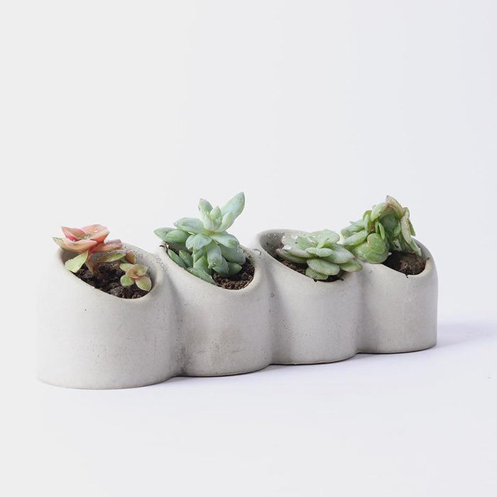 Quadro flowerpot silicone mold - madmolds -