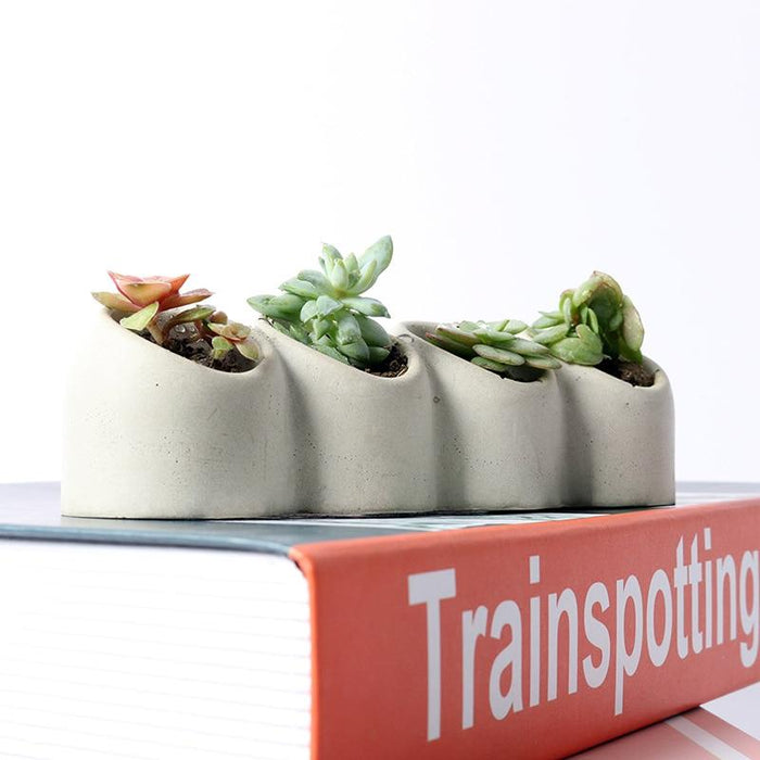 Quadro flowerpot silicone mold - madmolds -