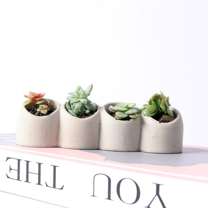 Quadro flowerpot silicone mold - madmolds -