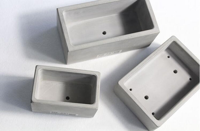 Rectangle concrete flower pot silicone mold - madmolds - silicone mold