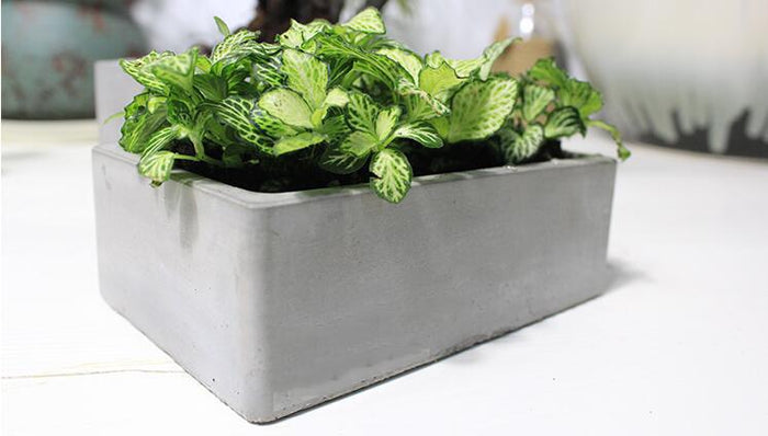 Rectangle concrete flower pot silicone mold - madmolds - silicone mold