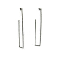 Rectangular Pave Hoop Earrings
