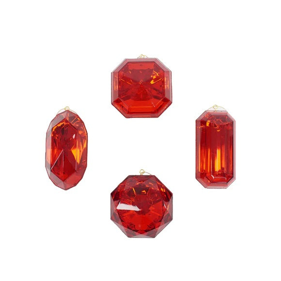 Red Jewel Assortment Set, 4"