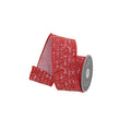 Red Valentine's Tweed Ribbon, 2.5" X 5YD