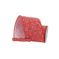 Red Valentine's Tweed Ribbon, 4" X 5YD
