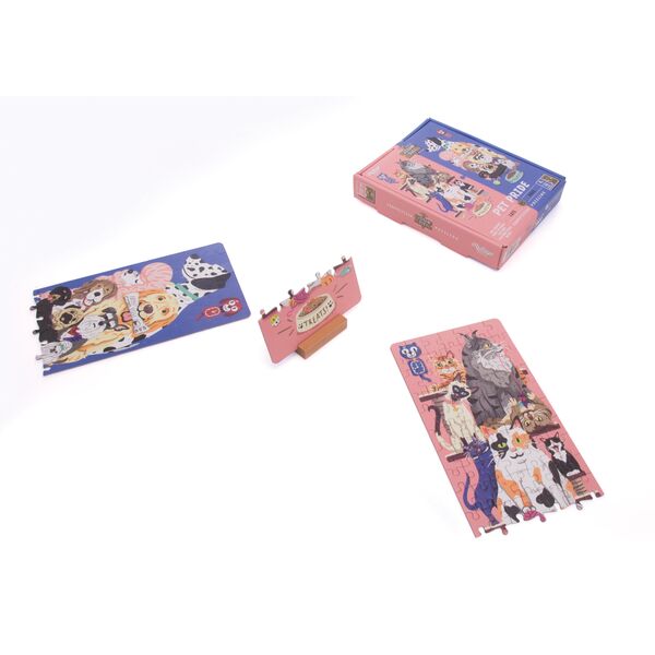 cat and dog jigsaw puzzle race game