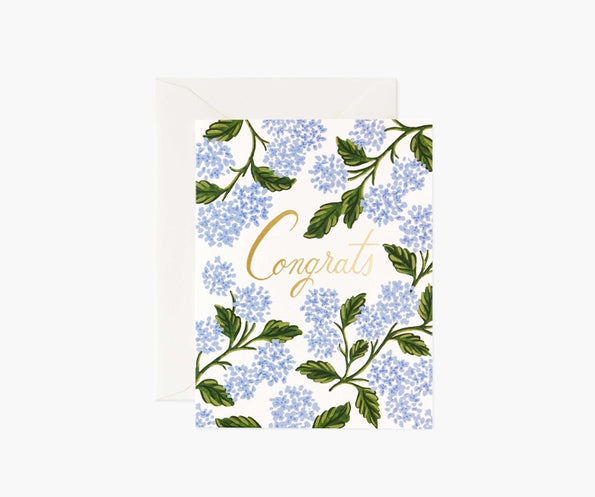 Rifle Paper Congrats Card -Hydrangea