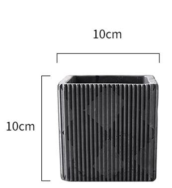 Romb square flowerpot silicone mold - madmolds -