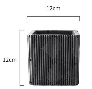 Romb square flowerpot silicone mold - madmolds -