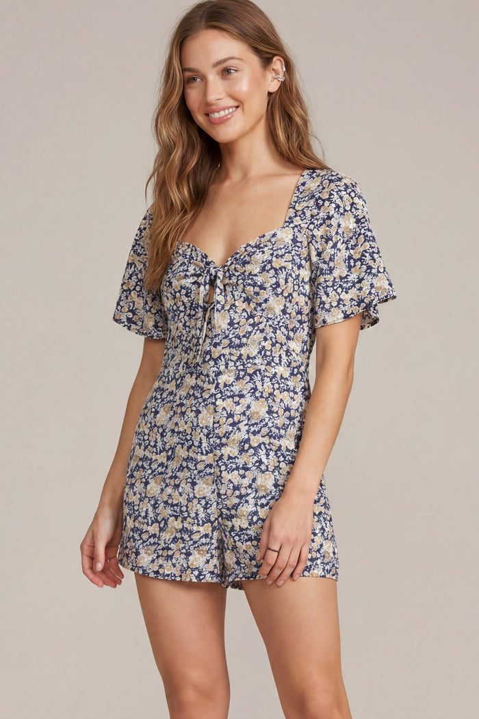 Romp 'n Roll Blue Floral Romper
