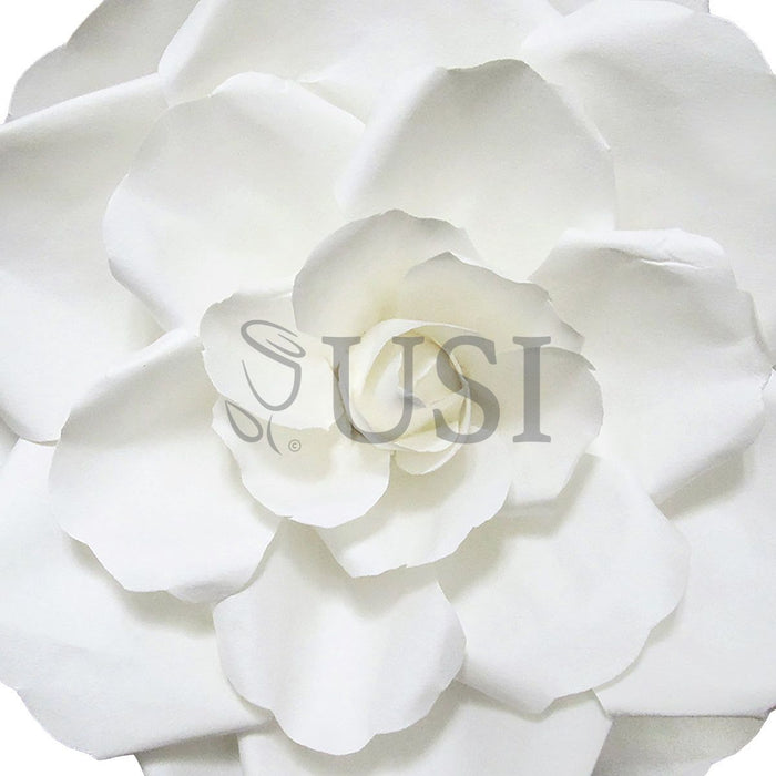 Rose Gardenia Paper Flower, 12in, Cream White
