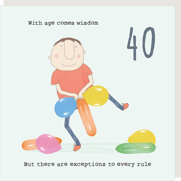 Rosie Boy 40th Wisdom Card