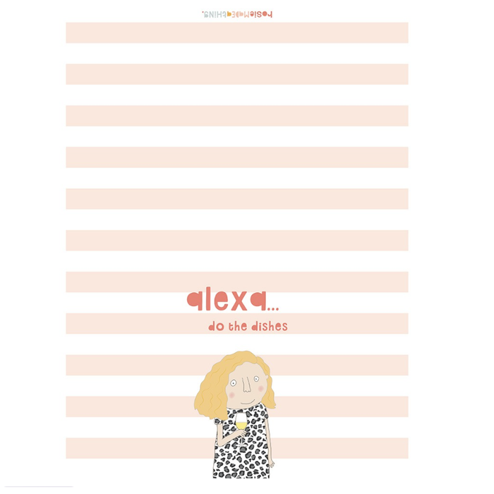 Rosie Made A Thing Alexa Dishes Tea Towel
