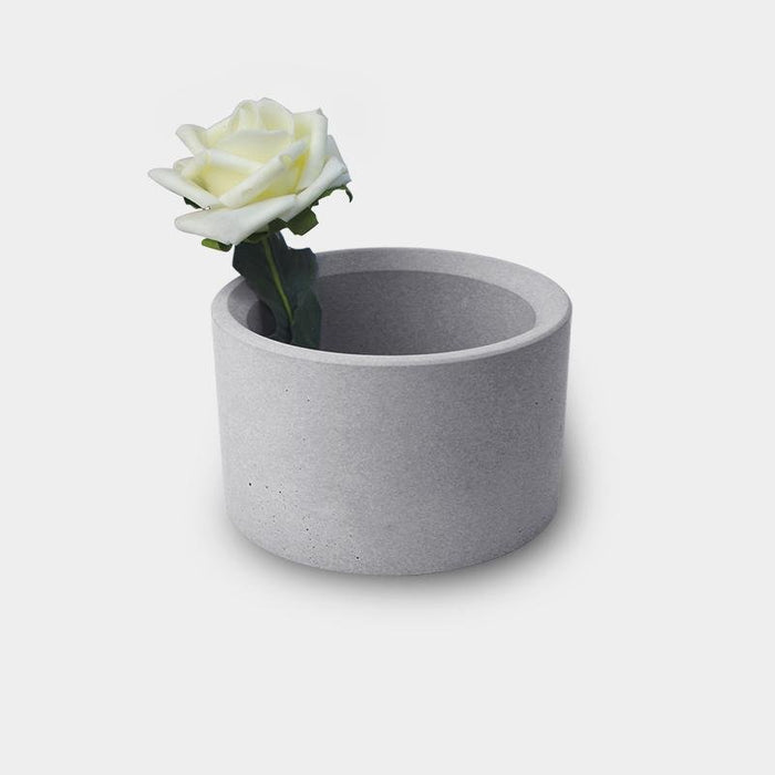 Round concrete flower-pot silicone mold - madmolds - silicone mold