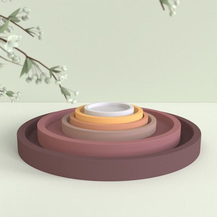 Round tray silicone molds