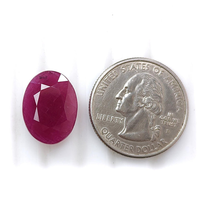 Ruby Gemstone Faceted Cut: 10.60cts Natural Untreated Unheated Red Ruby Oval Shape 17*13mm 1pc for Jewelry July Birthstone