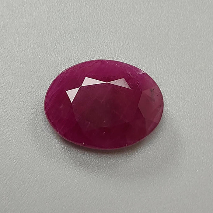 Ruby Gemstone Faceted Cut: 10.60cts Natural Untreated Unheated Red Ruby Oval Shape 17*13mm 1pc for Jewelry July Birthstone