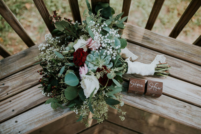 Rustic Blush & Burgundy Wedding
