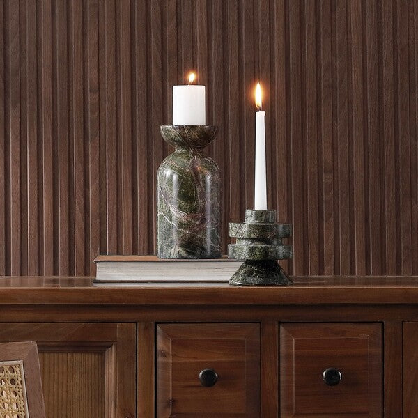 S/2 Marble Candle Holders