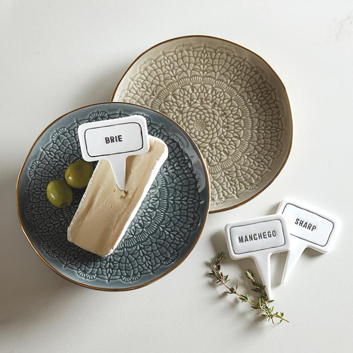 S/6 Ceramic Cheese Markers