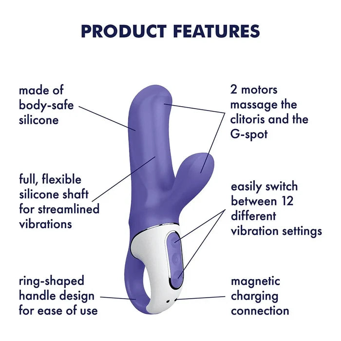 Satisfyer Magic Bunny Dual-Motor Rabbit Vibrator Purple