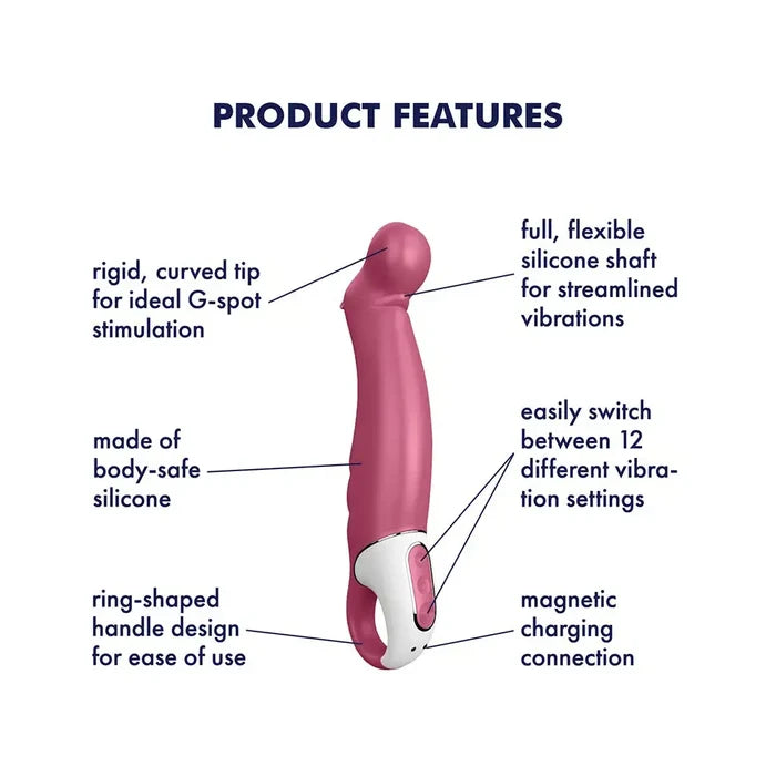 Satisfyer Petting Hippo G-Spot Vibrator - 12 Vibration Modes Red
