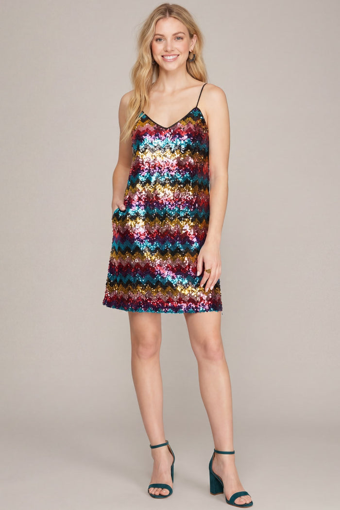 Sequin Cami Mini Dress
