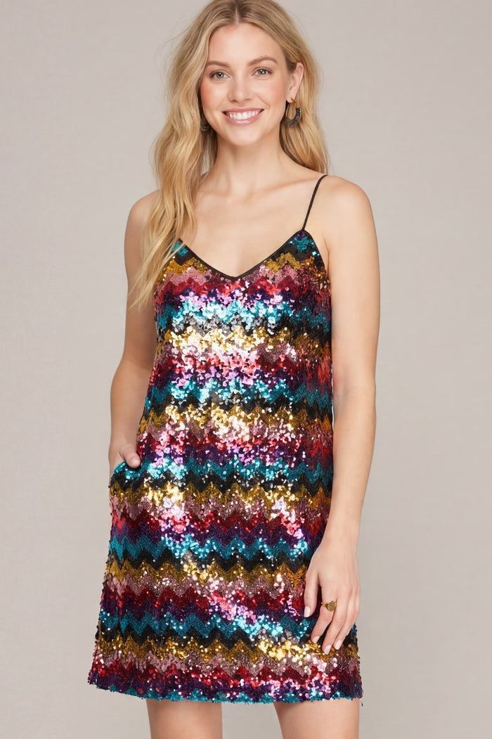 Sequin Cami Mini Dress