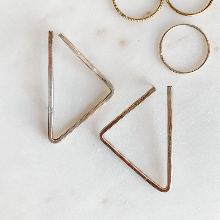 Sharp Angles Triangle Statement Earrings