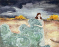 she carried with her the sea - print of original oil painting