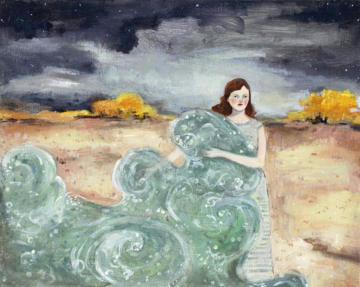 she carried with her the sea - print of original oil painting