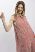 She's so Lucky Reversible Sleeveless Gauze Jumpsuit