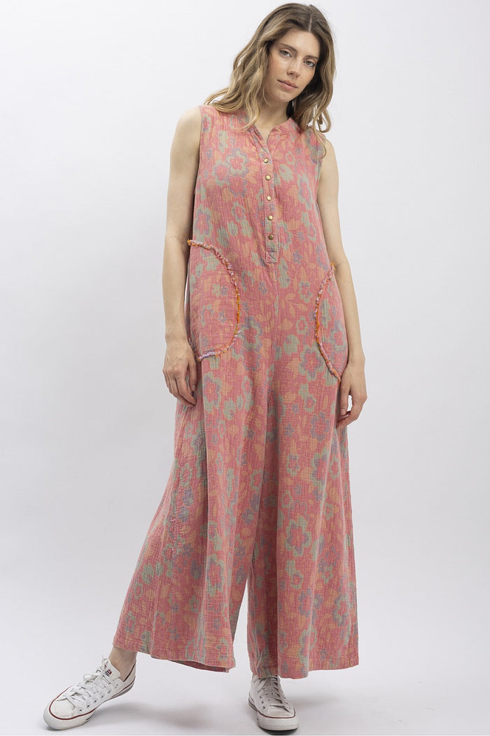 She's so Lucky Reversible Sleeveless Gauze Jumpsuit