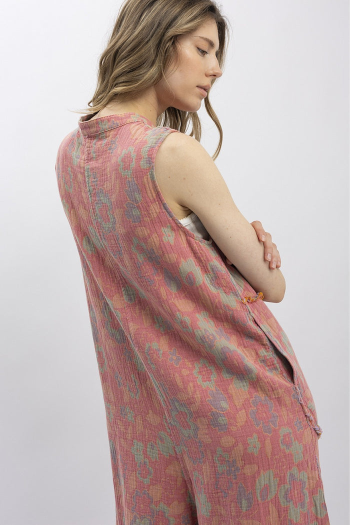 She's so Lucky Reversible Sleeveless Gauze Jumpsuit