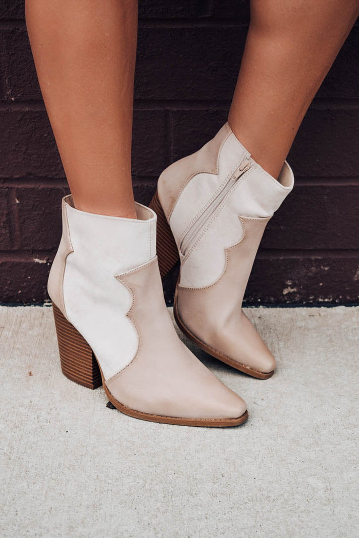 Slay Tonal Neutral Western Booties