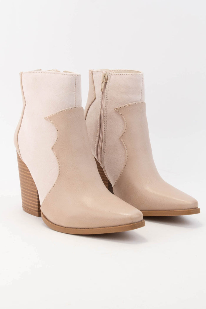 Slay Tonal Neutral Western Booties