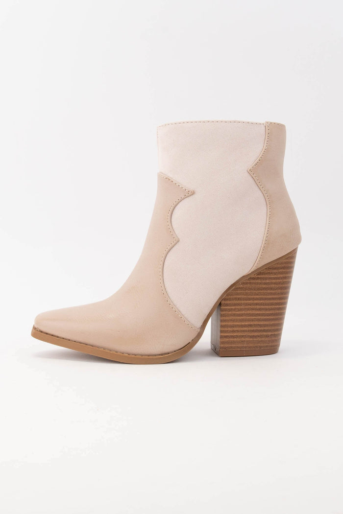 Slay Tonal Neutral Western Booties