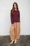 Slow Motion Lightweight Sweater - Merlot