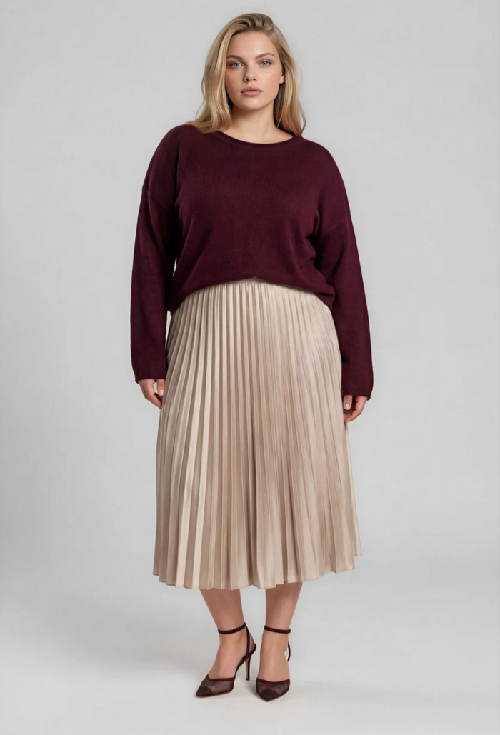 Slow Motion Lightweight Sweater - Merlot