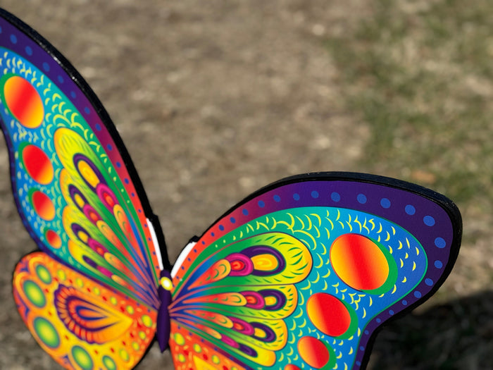Small Pink & Large Blue/Yellow Butterfly Garden Signs