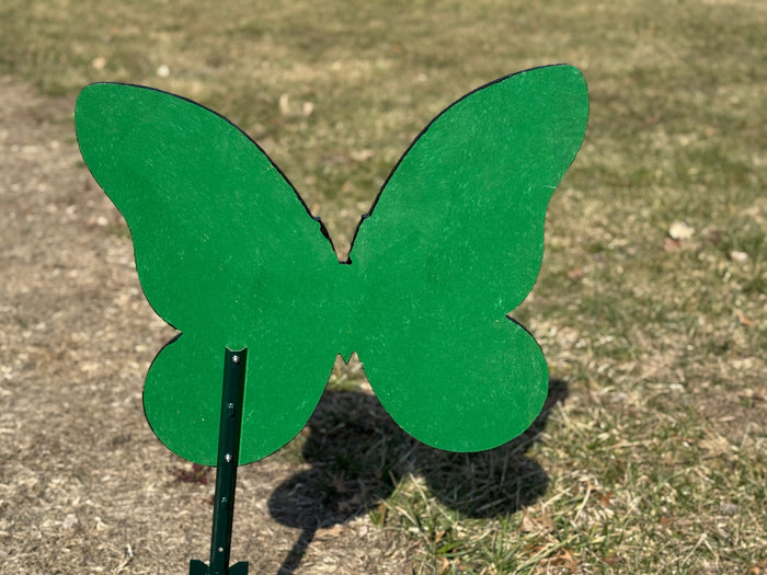 Small Pink & Large Blue/Yellow Butterfly Garden Signs