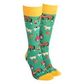 green farmyard animal socks