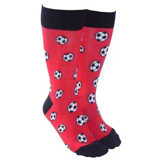 soccer ball red socks for sporty people