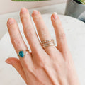 Soulmate Beaded Stacking Ring Silver