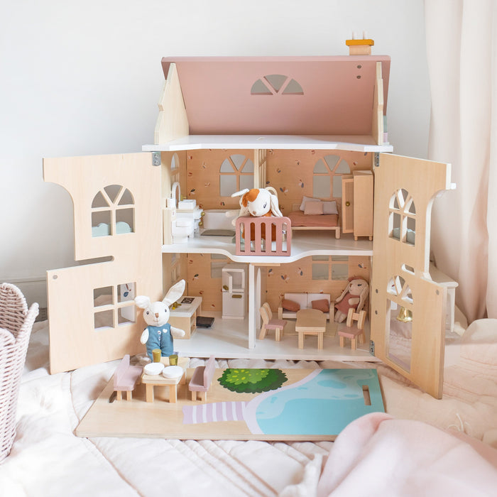 Speedy Monkey - Doll House Kitchen Set & 1 Character - Mabel & Fox
