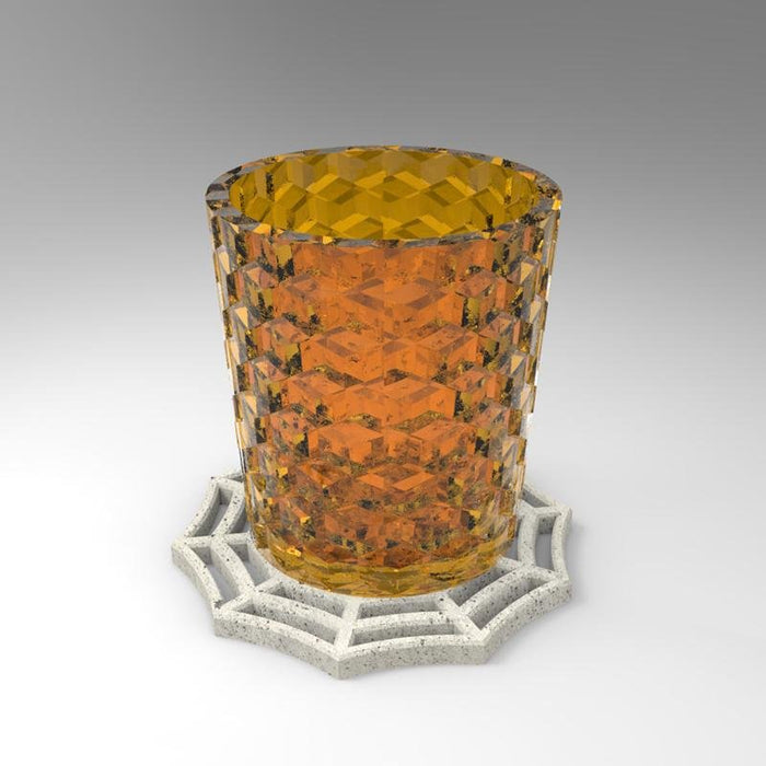 Spider web coaster silicone mold - madmolds -